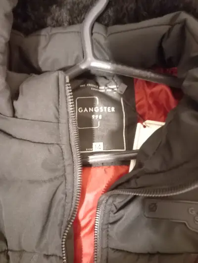 Chaqueta de invierno negra para niño Gangster - miniatura 1