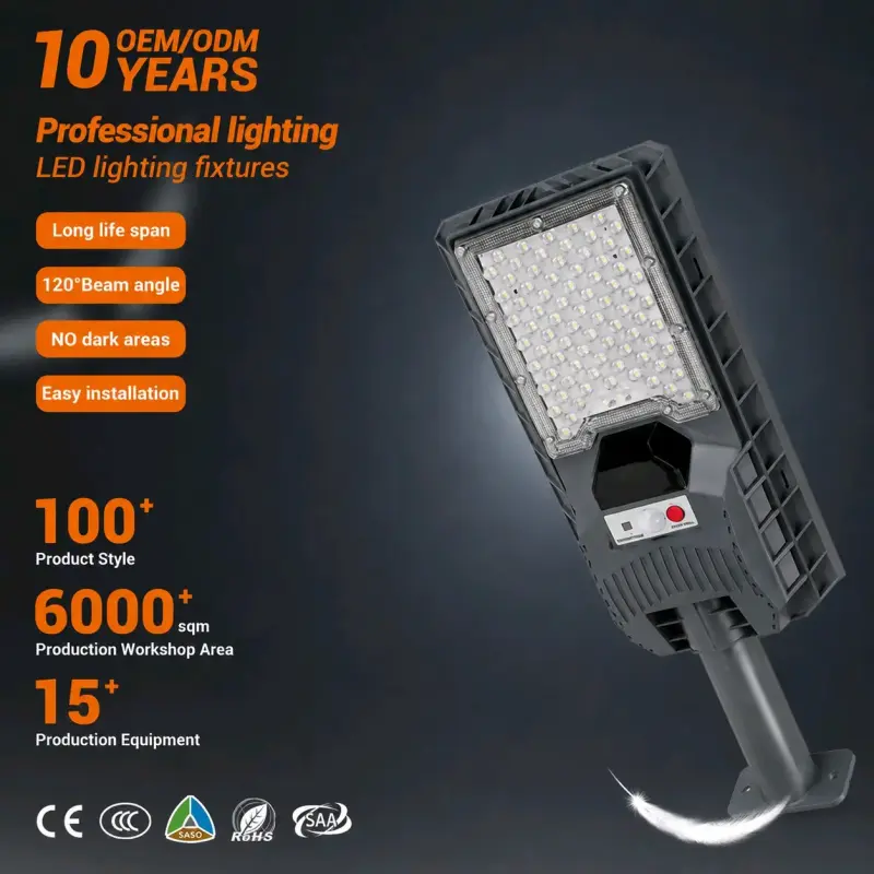 ☀️ Lámpara Solar LED 400W – Alumbrado Exterior