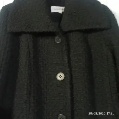Abrigo negro Calvin Klein de lana - miniatura 4