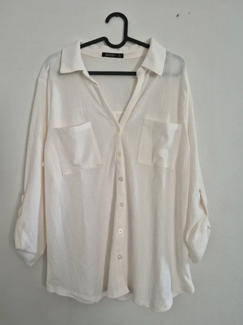 Blusa blanca de mujer talla XL