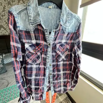 Camisa de franela a cuadros para hombre - miniatura 1