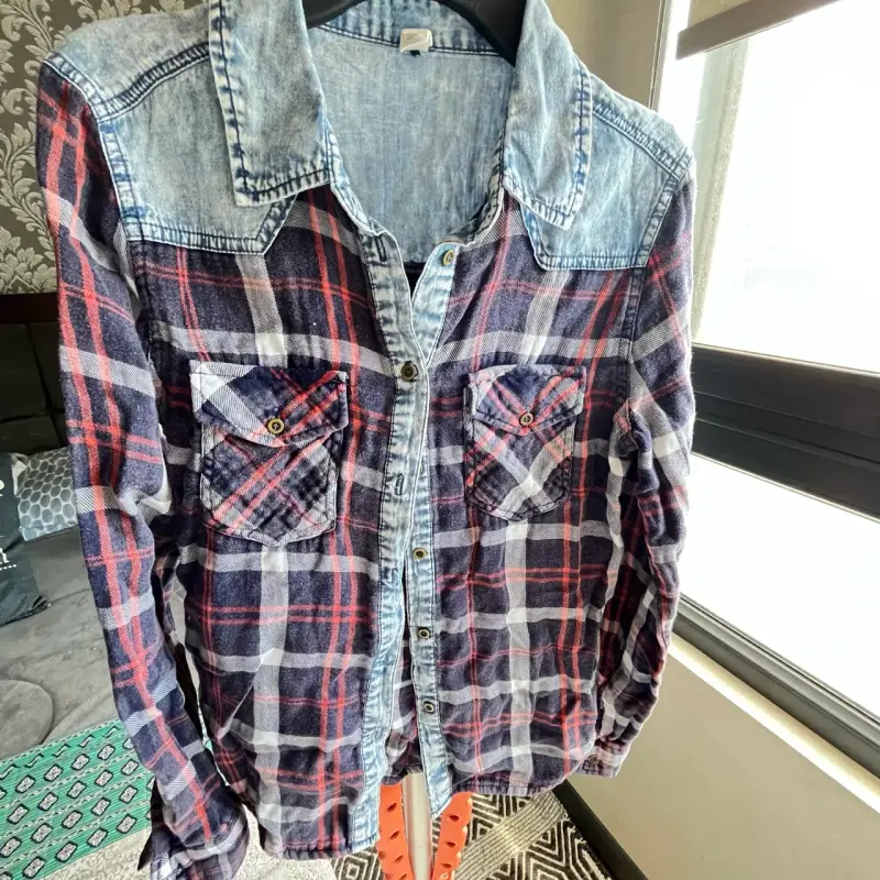 Camisa de franela a cuadros para hombre - 2