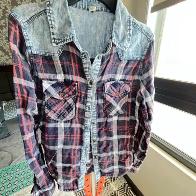 Camisa de franela a cuadros para hombre - miniatura 2