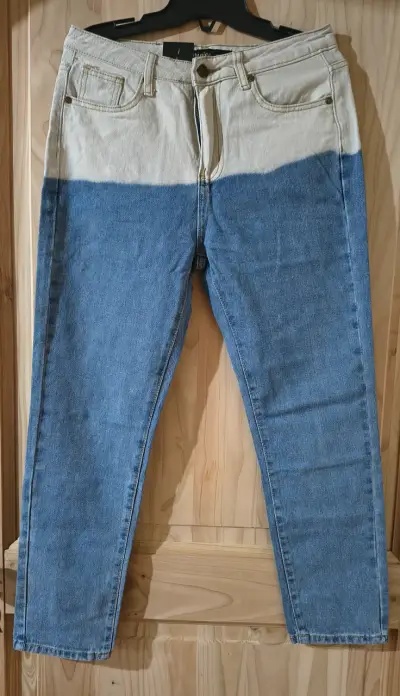 Jeans Menina bicolor azul y blanco - miniatura 2