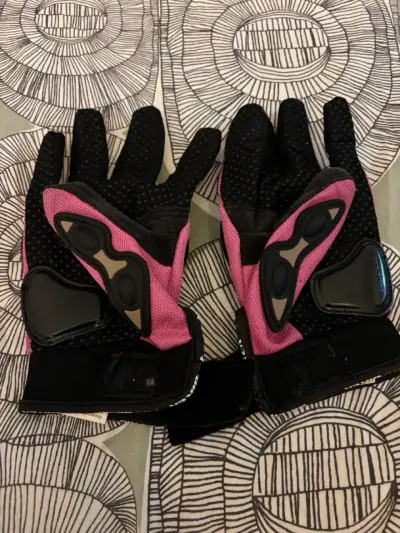 Guantes de moto Pro-Biker rosados con protección - miniatura 2