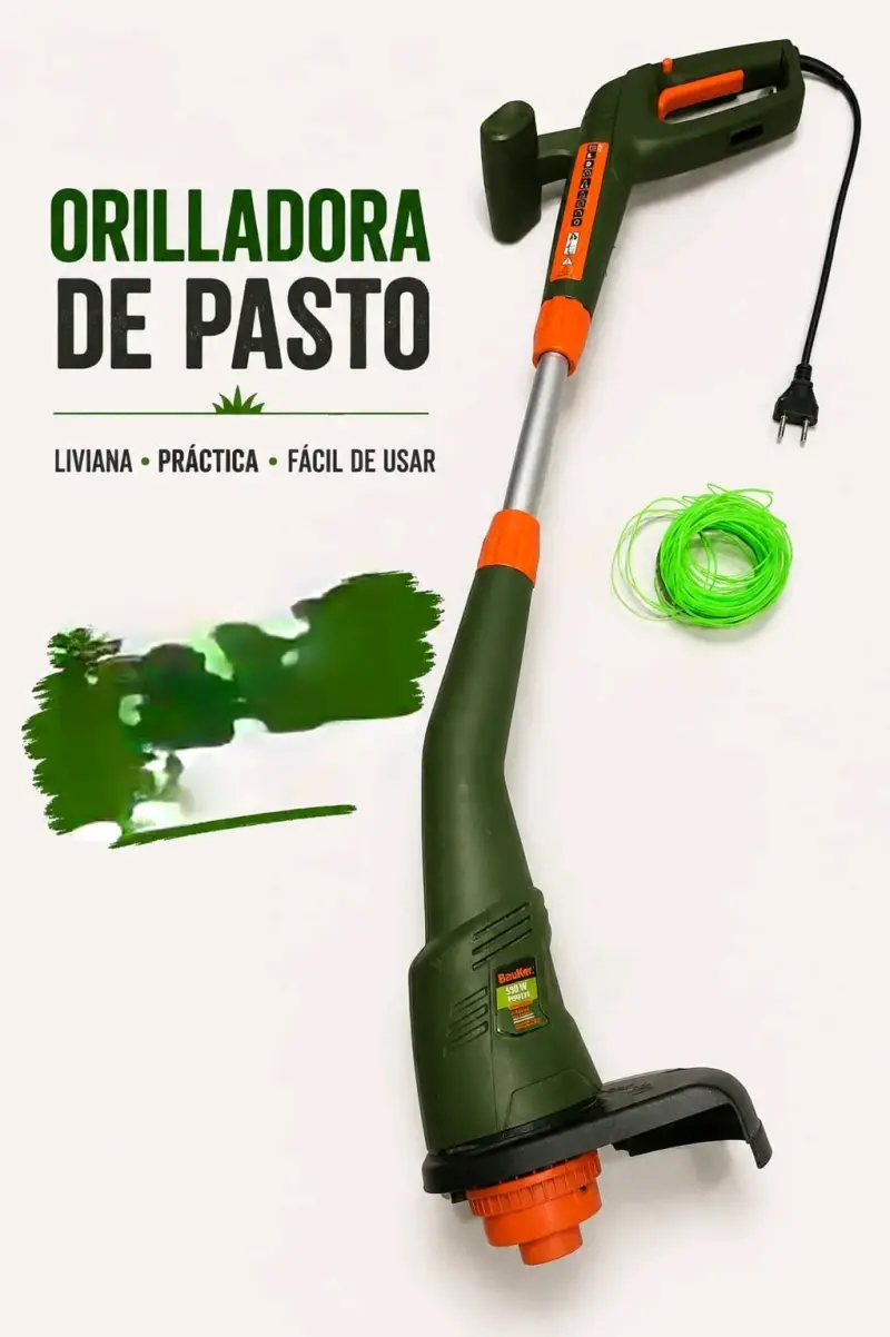 Orilladora de pasto eléctrica Bauker 550W