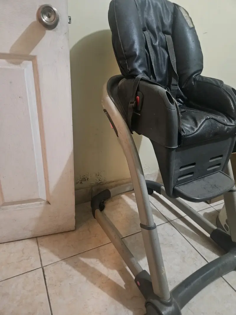 Silla de comer para bebé ajustable negra - 3