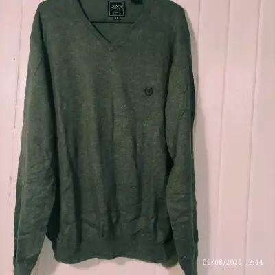 Suéter gris de algodón Chaps para hombre - miniatura 1