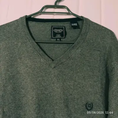 Suéter gris de algodón Chaps para hombre - miniatura 2