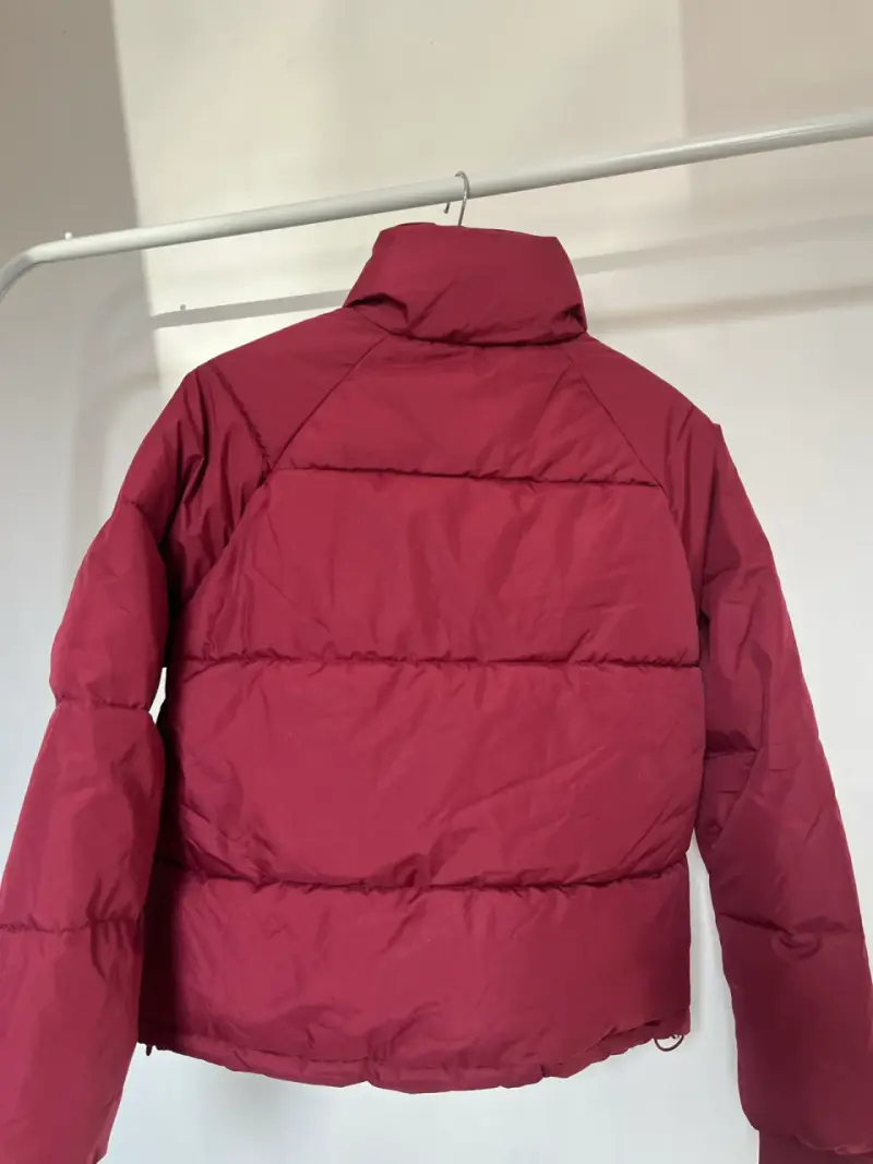 Chaqueta acolchada burdeos para mujer - 5
