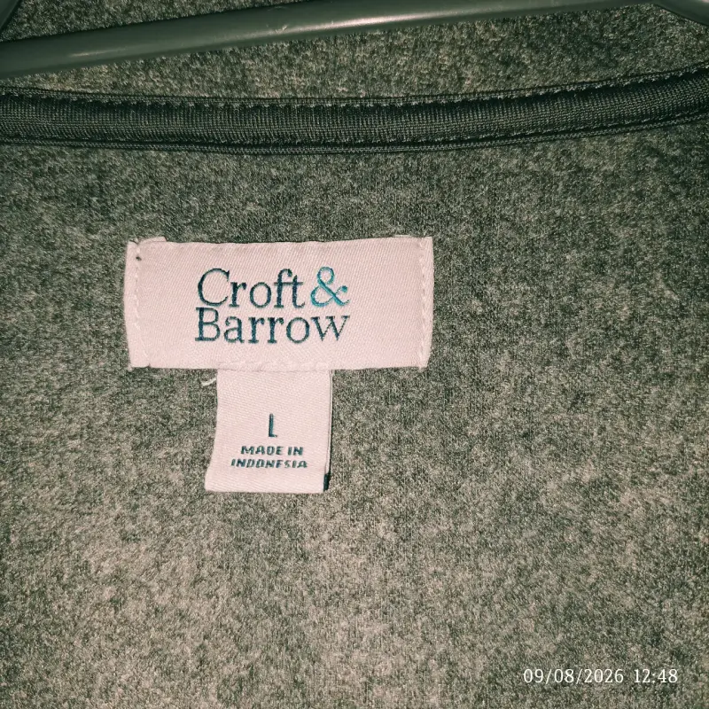 Poleron verde Croft & Barrow con cierre - 5