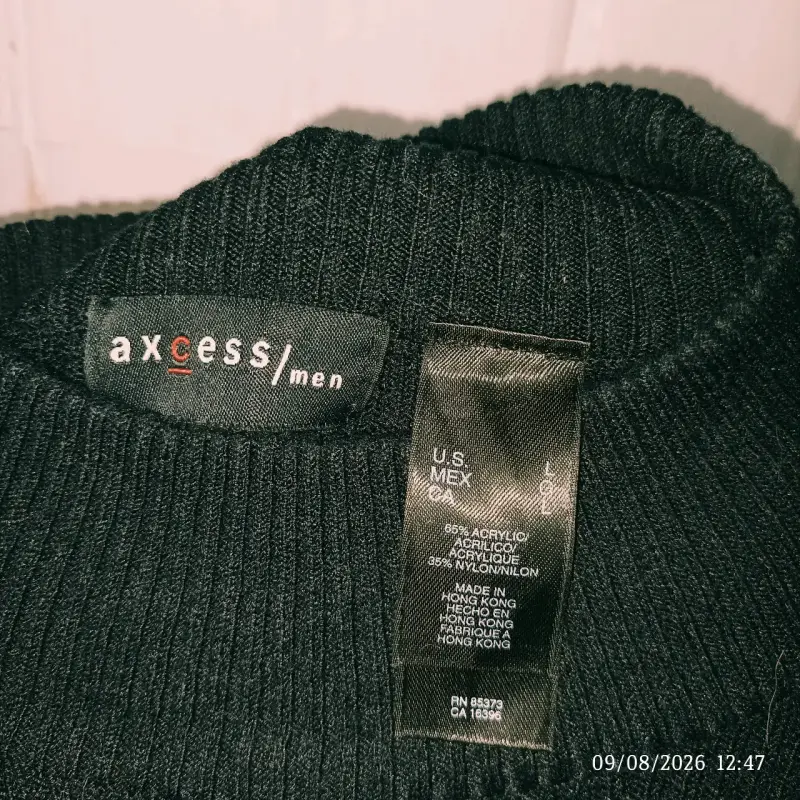 Suéter negro de hombre Axcess - 2
