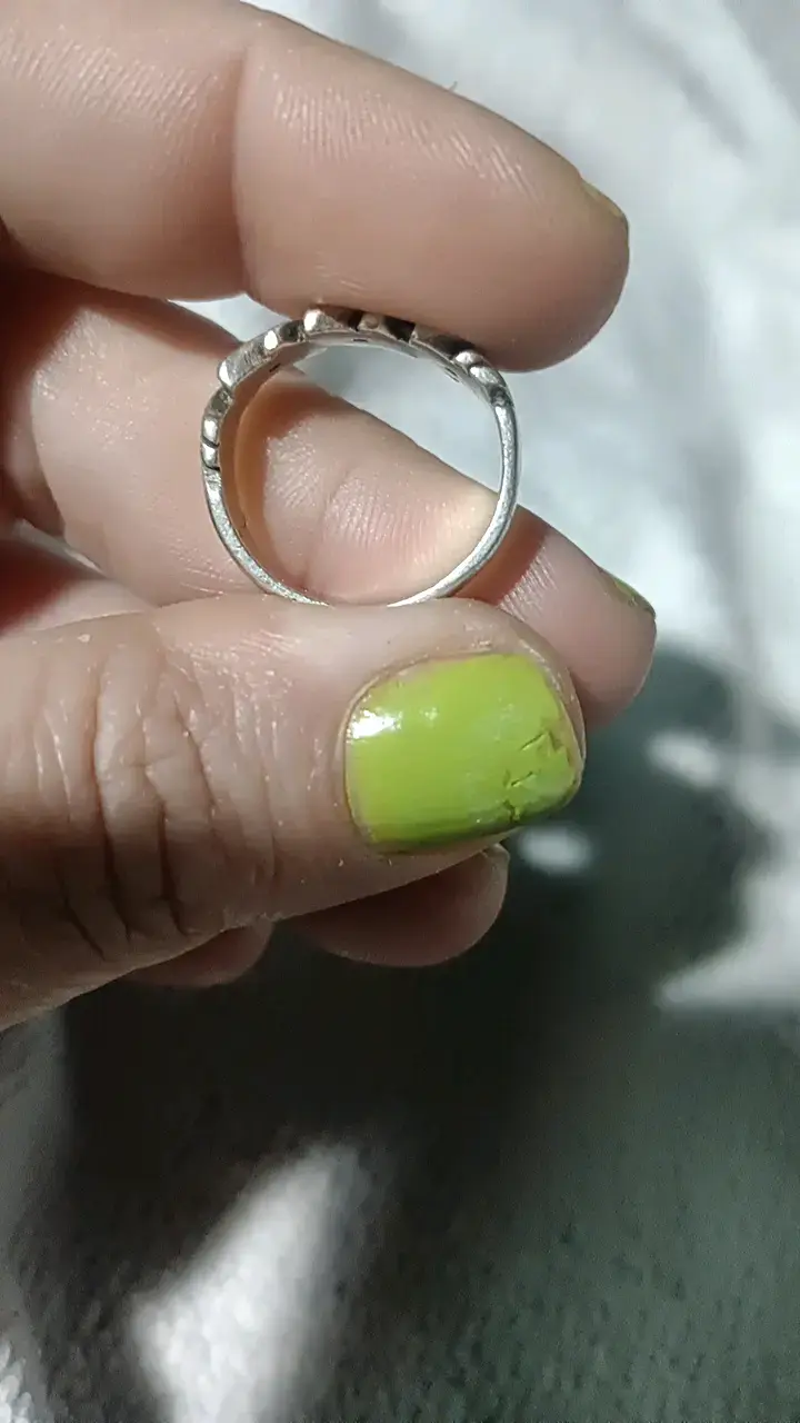 Anillo de plata con diseño de hojas - 5