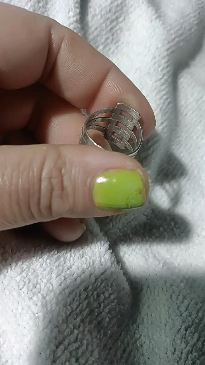 Anillo de plata diseño moderno - 6