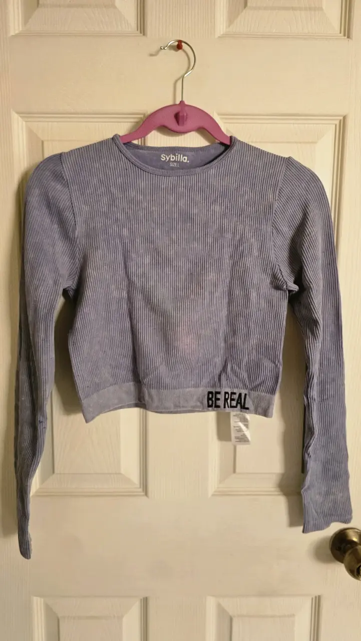 Polera manga larga Sybilla lila talla L