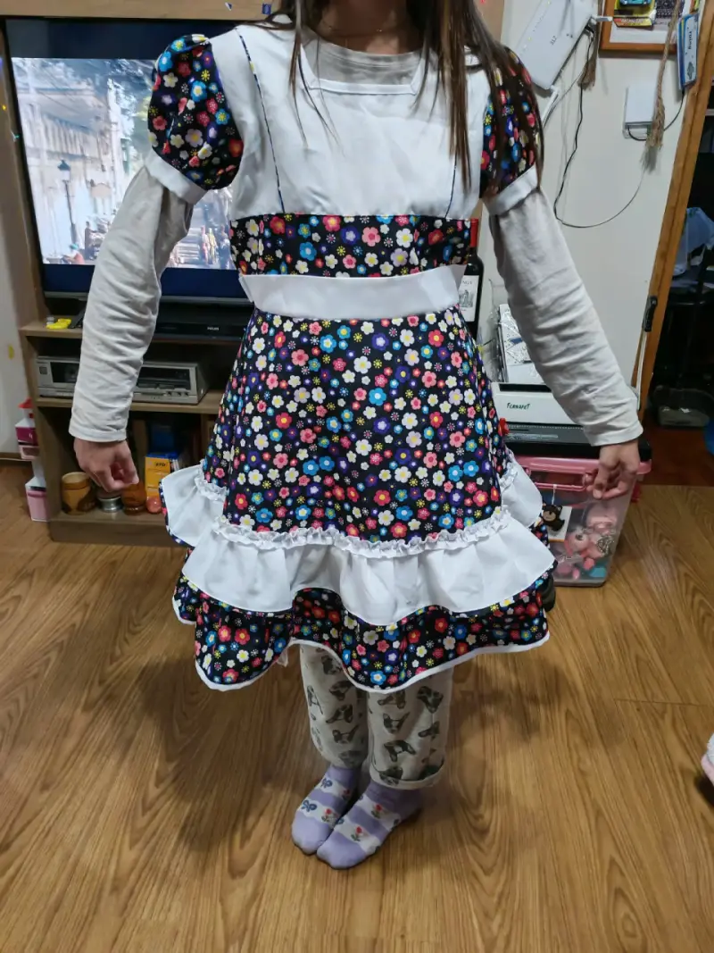 Vestido cueca talla 10 /12 incluye falso - 1