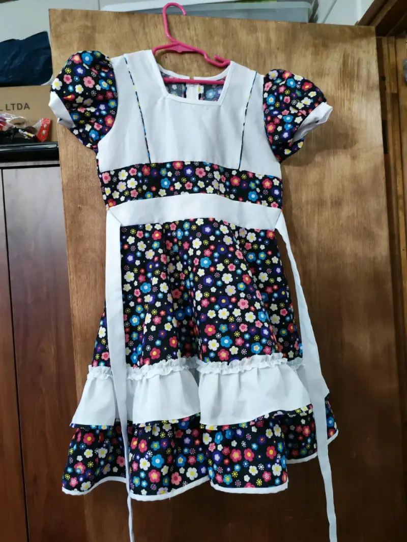 Vestido cueca talla 10 /12 incluye falso - 3