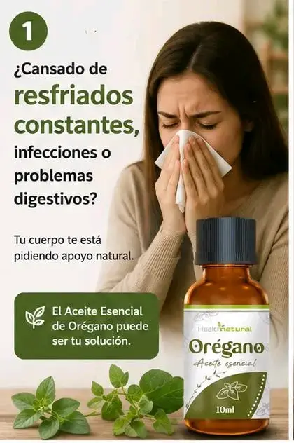 Aceite Esencial de Orégano 10ml para Resfriados - 1