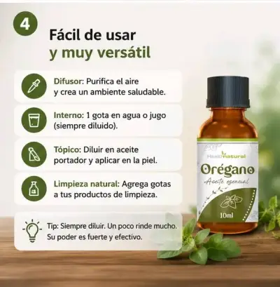Aceite Esencial de Orégano 10ml para Resfriados - miniatura 2