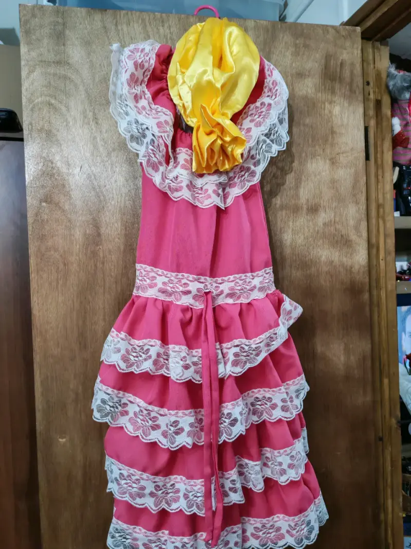 Traje  danza cubana incluye el gorrito talla 8