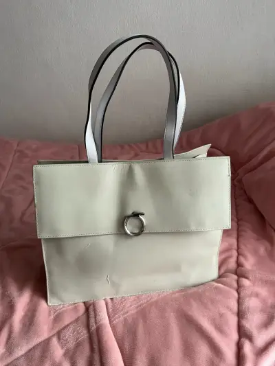 tote blanco eco cuero - miniatura 1