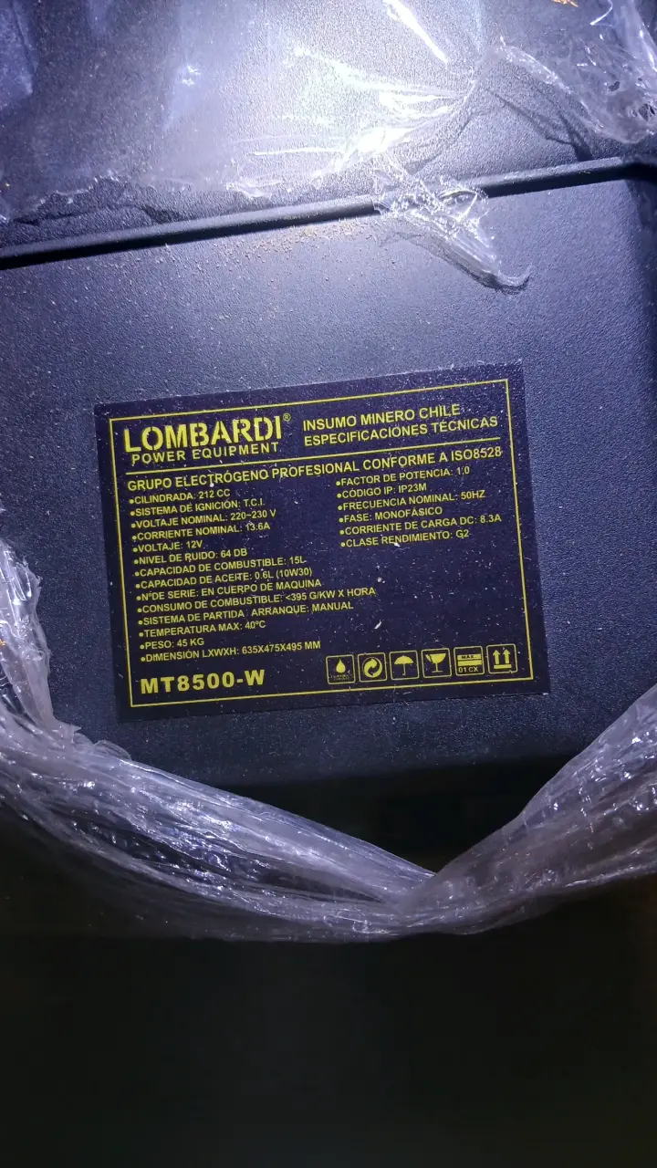 Generador Eléctrico Lombardi MT8500-W - 2