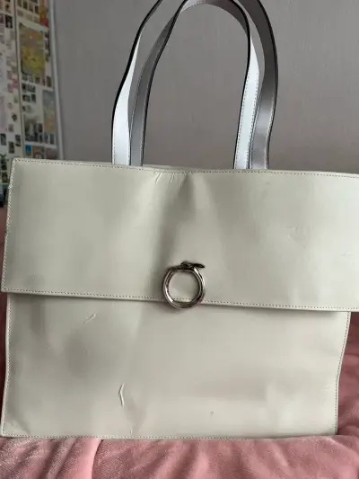 tote blanco eco cuero - miniatura 5