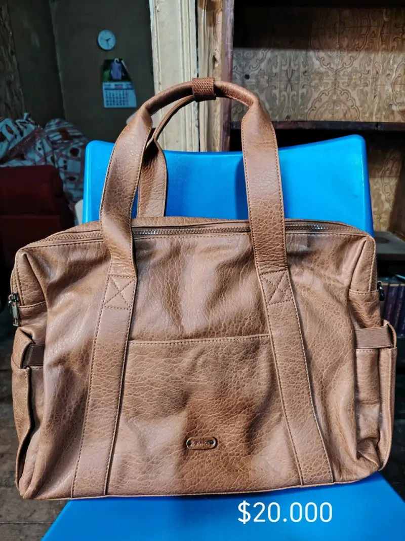 Bolso pañalero marrón