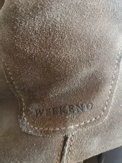Botas de gamuza marrón con tacón Weekend - miniatura 1