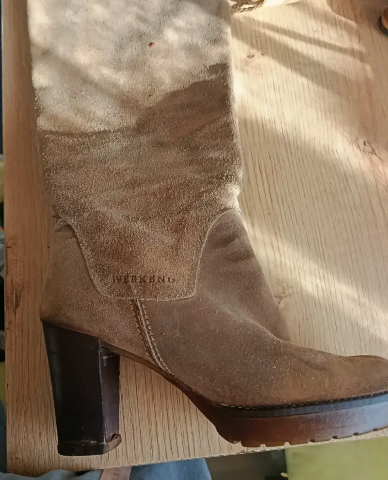 Botas de gamuza marrón con tacón Weekend - 6