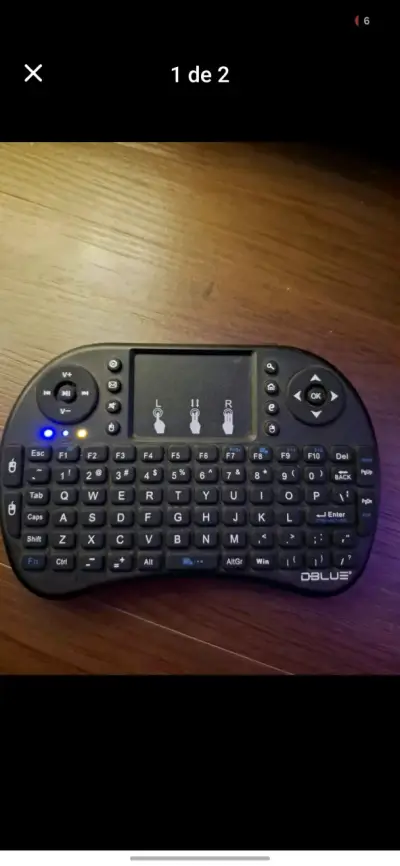 Teclado inalámbrico mini para TV y Computador - miniatura 1