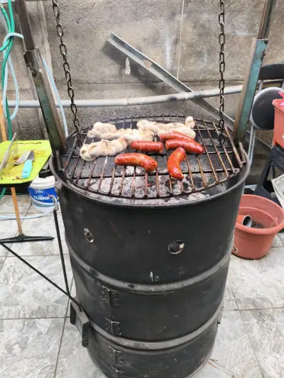 Parrilla y Horno de Tambor 2 en 1 con Ladrillo - miniatura 5