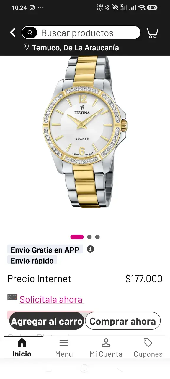 Reloj Festina para mujer con bisel de cristales - 2