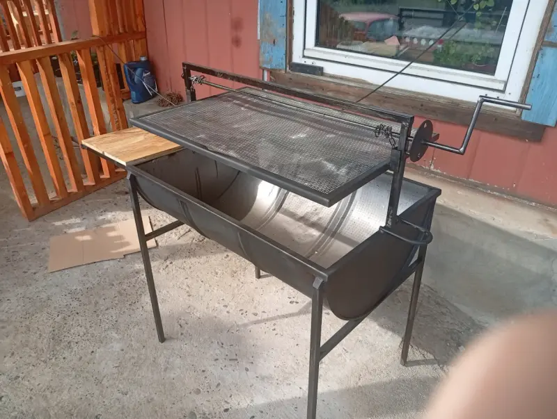 Parrilla de tambor con mesa lateral - 4
