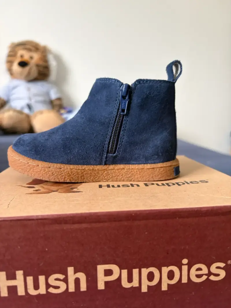 Botines de gamuza azul para niños Hush Puppies - 1