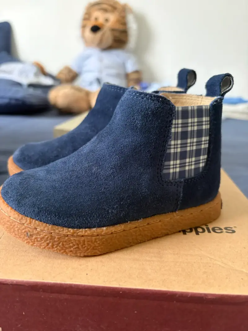 Botines de gamuza azul para niños Hush Puppies - 3