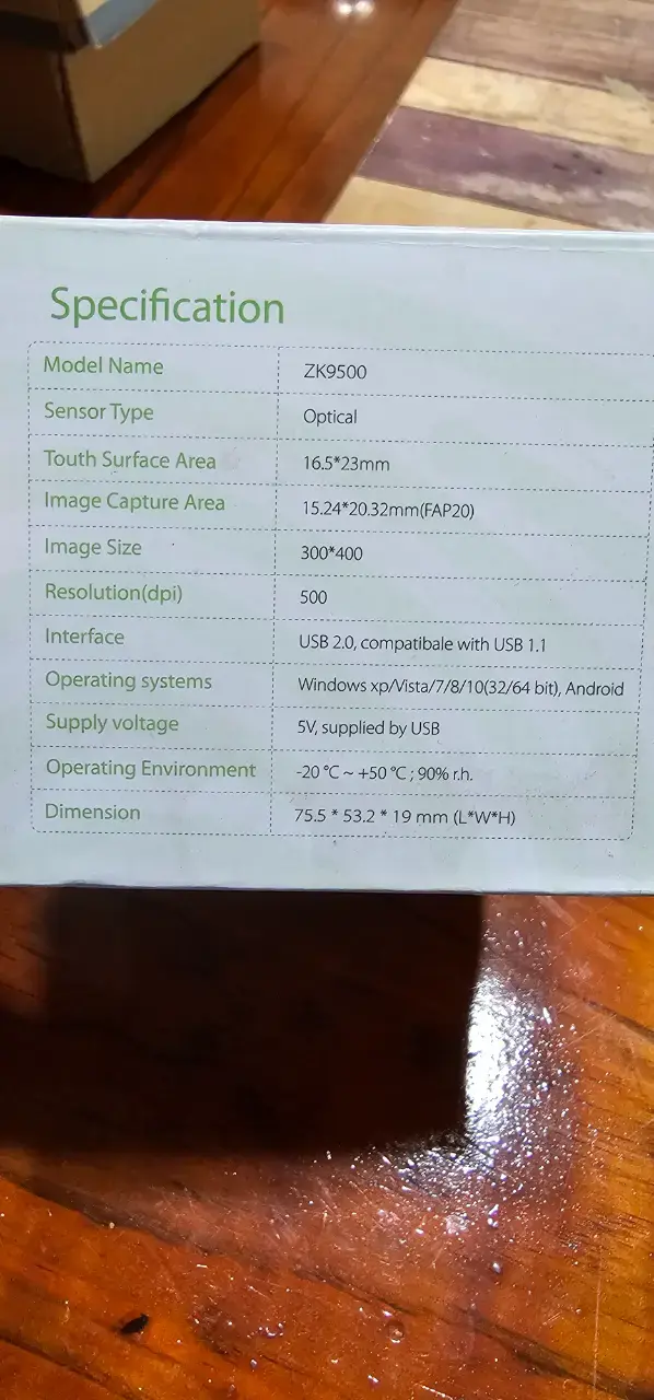 Lector Biométrico huellas usb ZKTeco ZK9500 - 3
