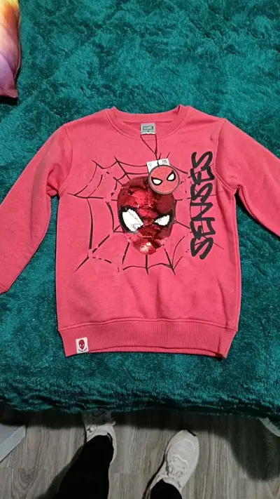 Polerón infantil  talla 5 a 6Spiderman Marvel rojo - miniatura 1