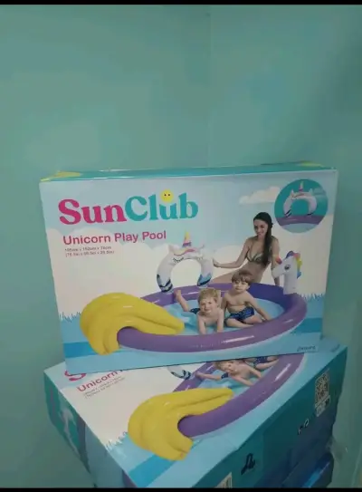 Piscina inflable infantil unicornio SunClub - miniatura 1