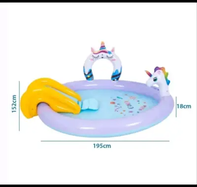Piscina inflable infantil unicornio SunClub - miniatura 2