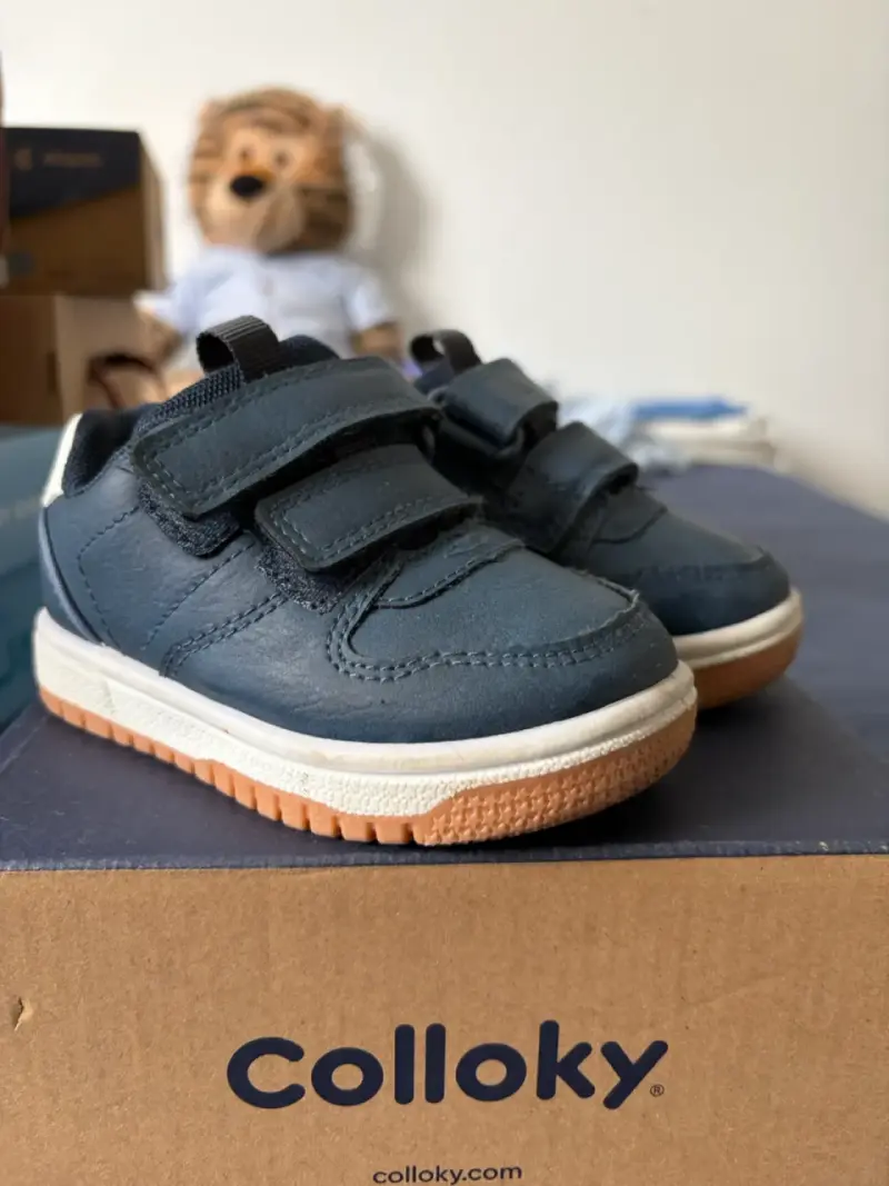 Zapatillas para niños Colloky azul con velcro - 1