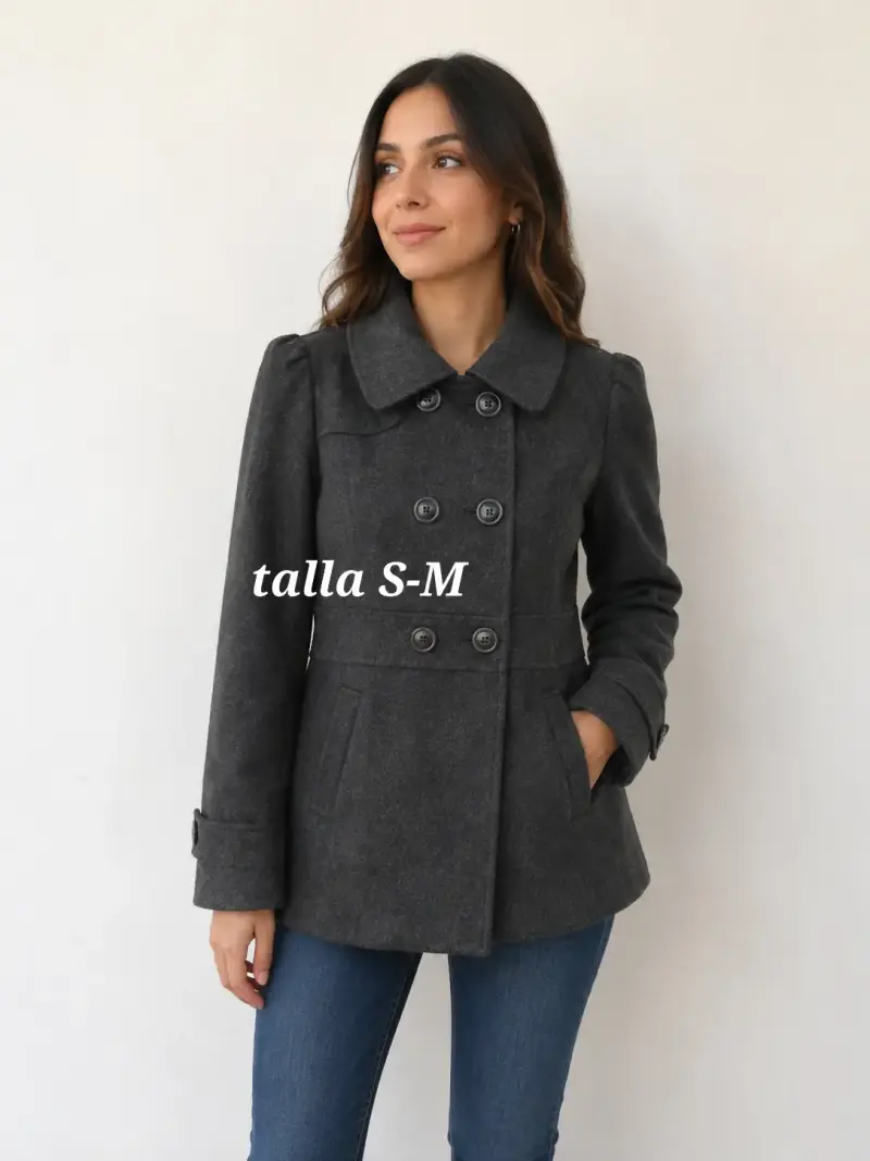 Abrigo gris oscuro para mujer talla S-M