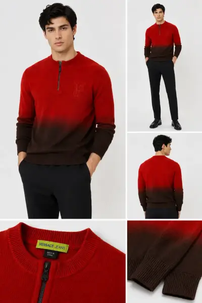Suéter Versace Jeans ocre degradado para hombre - miniatura 1