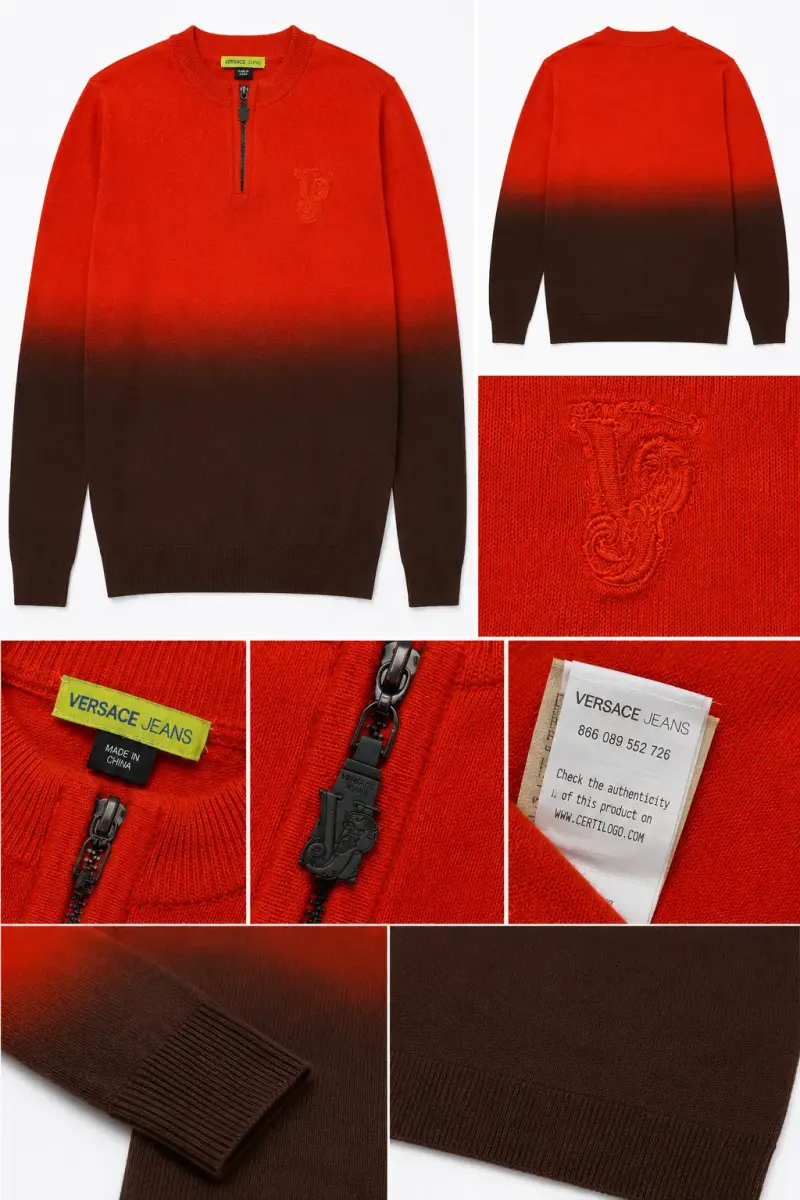 Suéter Versace Jeans ocre degradado para hombre - 3