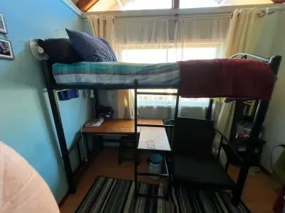 Cama alta con escritorio y silla integrada - miniatura 4