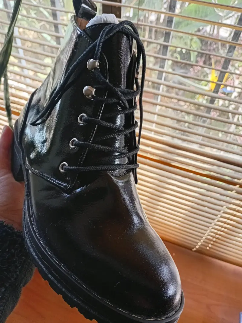 Botines de cuero negro mujer - 3