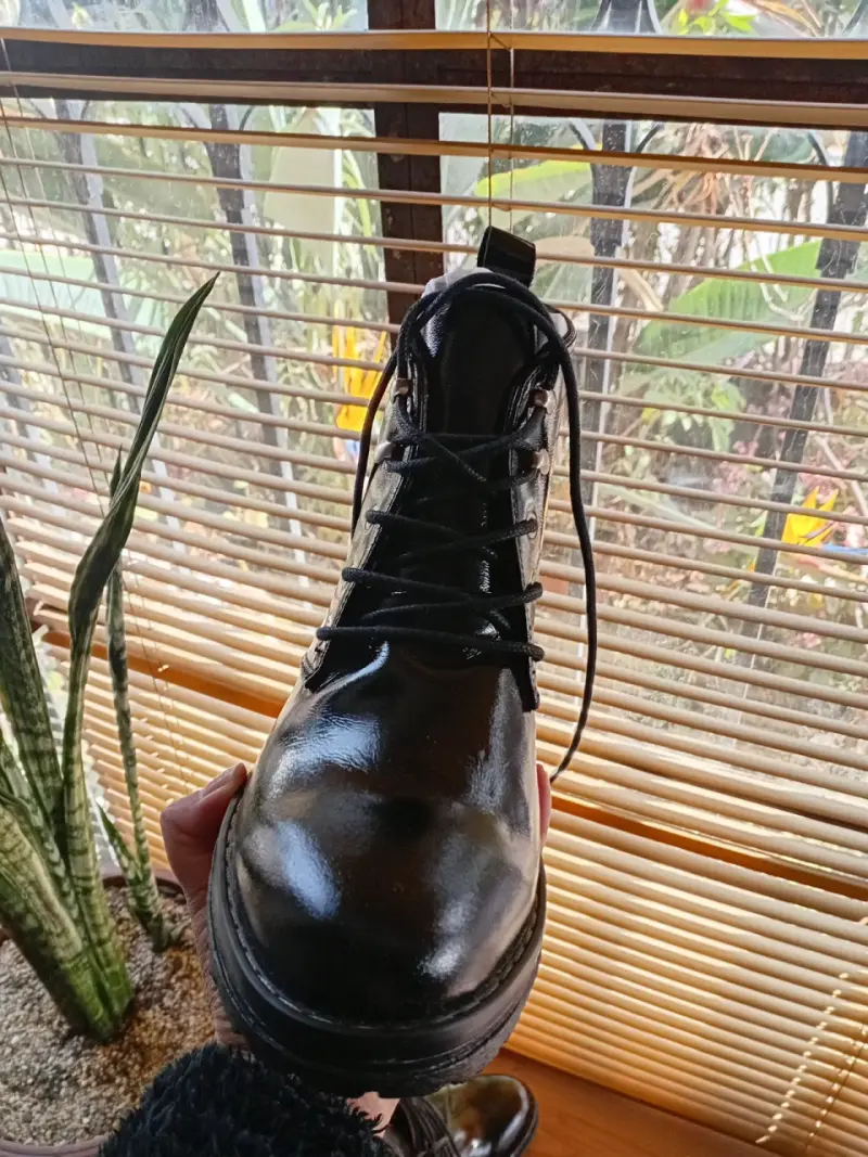 Botines de cuero negro mujer - 2