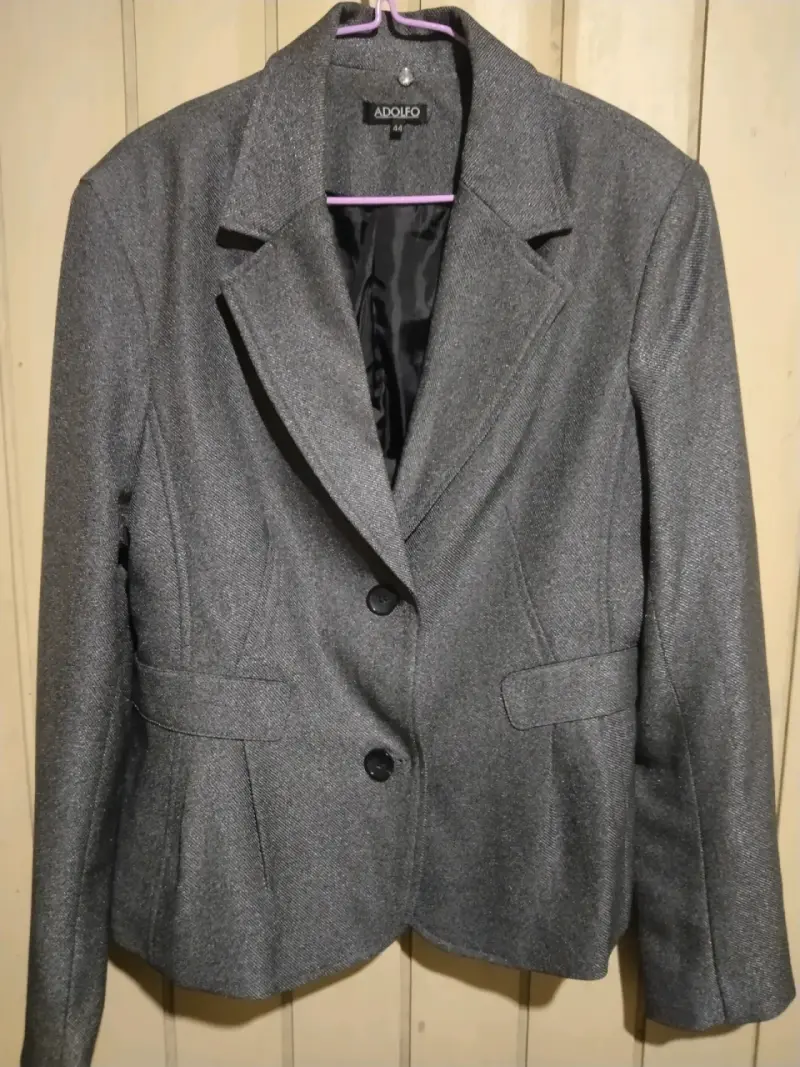 Blazer gris para mujer Adolfo talla 44 - 2