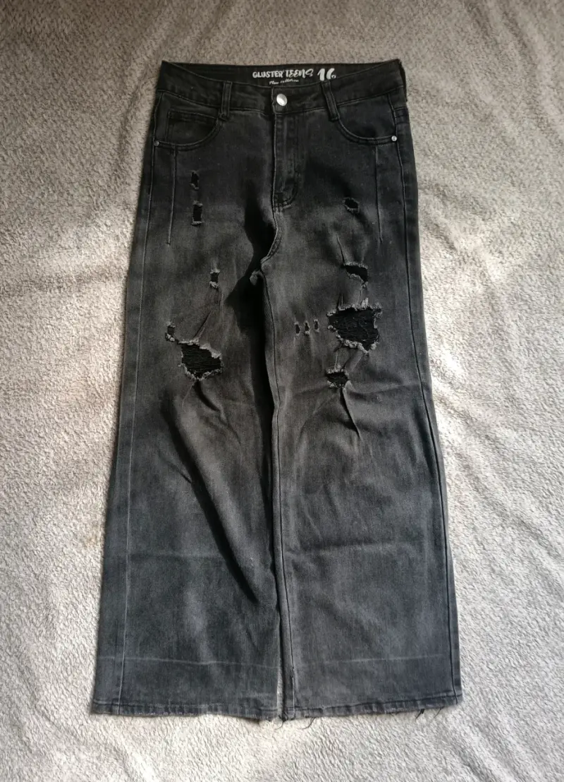 Jeans grises desgastados cluster teens - 1