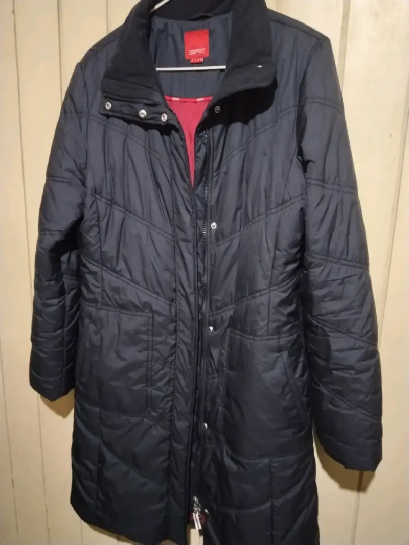 Abrigo largo negro Esprit para mujer